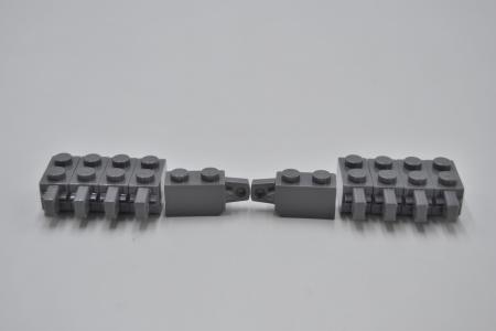 LEGO 10 x Schanier neues dunkelgrau Dark Bluish Gray Hinge Brick 1x2 30364