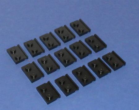 LEGO 15 x Platte 1x2 schwarz Führungsschiene guide rail black 32028 4107761