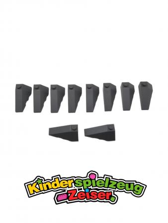 LEGO 10 x Keilstein links neues dunkelgrau Dark Bluish Gray Wedge Left 43710 