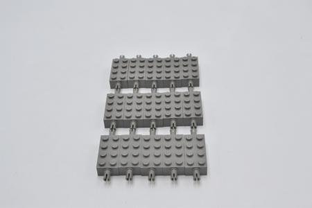 LEGO 15 x Achsstein alt dunkelgrau Dark Gray Brick Modified 2x4 with Pins 6249