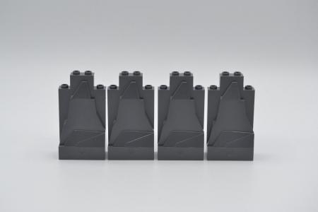 LEGO 4 x Fels Stein neues dunkelgrau Dark Bluish Gray Rock Panel 2x4x6 47847