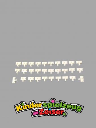 LEGO 30 x Platte mit Clip weiÃŸ White Plate 1x2 with Clip on Side 11476