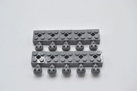 LEGO 10 x Kugelkopfstein neues dunkelgrau Dark Bluish Gray Technic 2x2 57909b