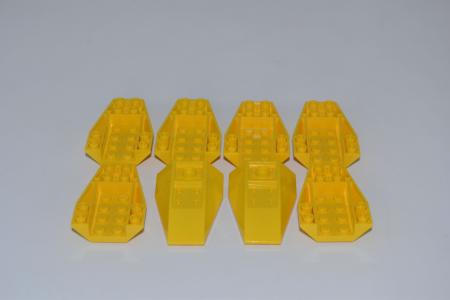 LEGO 8 x Keilstein gelb Yellow Wedge 6x4 Triple Inverted Curved 43713