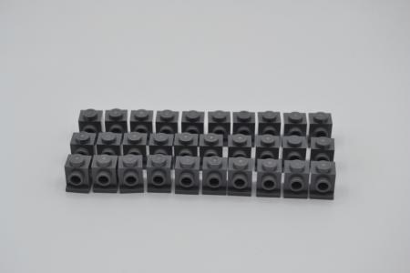 LEGO 30 x Lampenhalter neues dunkelgrau Dark Bluish Gray Brick 1x1 4070