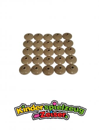 LEGO 25 x Teller SchÃ¼ssel Radar dunkelbeige Dark Tan Dish 2x2 Inverted 4740