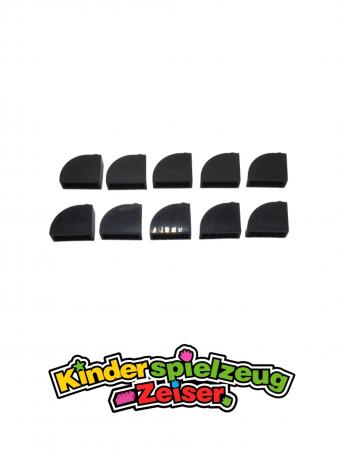 LEGO 10 x Bogenstein Rundstein Baustein schwarz Black Brick 1x3x2 Curved 33243