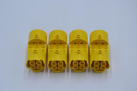 LEGO 4 x Triebwerk Turbine gelb Yellow Cylinder 3x6x2 2/3 Horizontal Round 30360