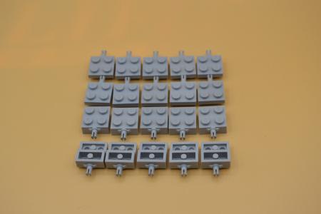 LEGO 20 x Achse neuhell grau Light Bluish Gray Plate Mod. 2x2 Wheel Holder 4488