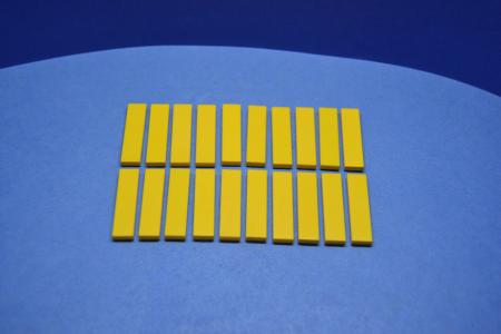 LEGO 20 x Fliesen Fliese Kachel glatt Platte gelb Yellow Tile 1x4 2431 243124