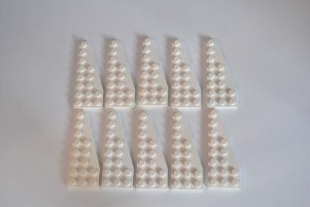 LEGO 10 x FlÃ¼gelplatte Keil rechts weiÃŸ White Wedge Plate 8x3 Right 50304