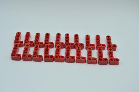 LEGO 20 x Technik Liftarm 90° dick 2x4 rot red technic angular beam 32140