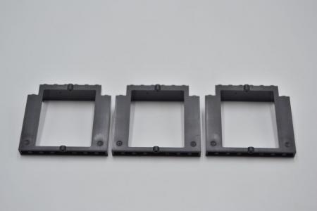 LEGO 3 x TÃ¼r Rahmen schwarz Door Frame 2x8x6 Swivel without Bottom Notches 40253