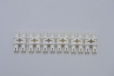 LEGO 6 x Doppelverbinder weiÃŸ White Technic Pin Double with Axle Hole 32138