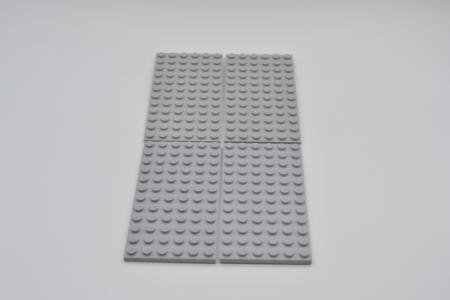 LEGO 4 x Basisplatte neuhell grau Light Bluish Gray Basic Plate 6x12 3028