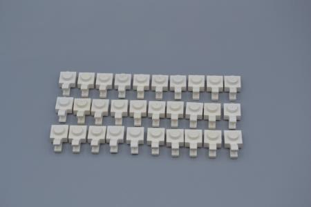 LEGO 30 x Platte mit Clip weiÃŸ White Plate Modified 1x1 with U Clip 6019