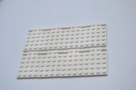 LEGO 8 x Platte FalltÃ¼r weiÃŸ White Plate 4x6 Trap Door Long Pins 92099 4599044