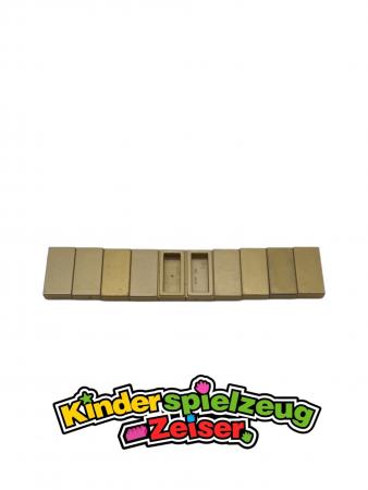 LEGO 10 x Fliese Kachel Platte glatt Metallic Gold Tile 1x2 with Groove 3069b