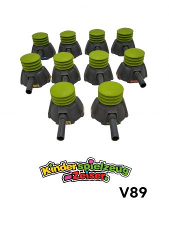 LEGO 10 x Handpumpe Konvolut Power Racers Air Blast dunkelgrau