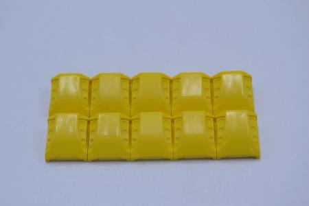 LEGO 10 x Motorhaube gelb Yellow Slope Curved 2x2 3 Side Ports Recessed 44675