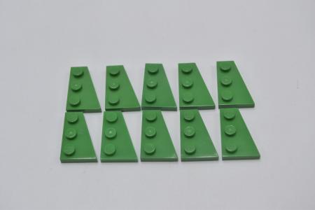 LEGO 10 x FlÃ¼gelplatte rechts grÃ¼n Green Wedge Plate 3x2 Right 43722