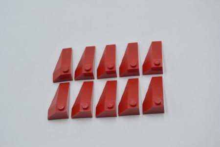 LEGO 10 x Keilstein FlÃ¼gel rot Red Wedge 4x2 Triple Left 43710