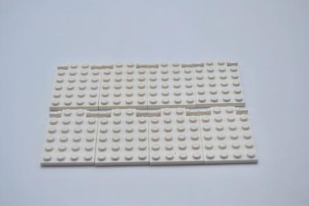 LEGO 8 x Platte FalltÃ¼r weiÃŸ White Plate 4x6 Trap Door Long Pins 92099 4599044
