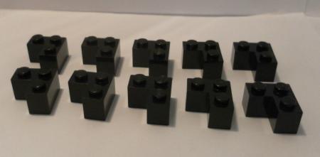 LEGO 10 x Eckstein Winkel Ecke 2x2 schwarz black corner brick 2357 235726