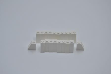 LEGO 20 x SchrÃ¤gstein weiÃŸ white roof tile 2x1x2 60481 4515370