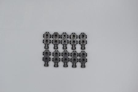 LEGO 10 x Konverter schwarz Black Brick Modified 1x2x2/3 Studs on Sides 4595