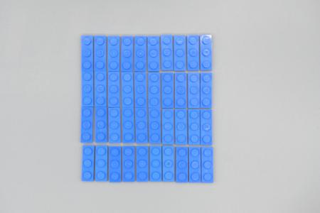  LEGO 40 x Basisplatte Bauplatte Grundplatte blau Blue Basic Plate 3623