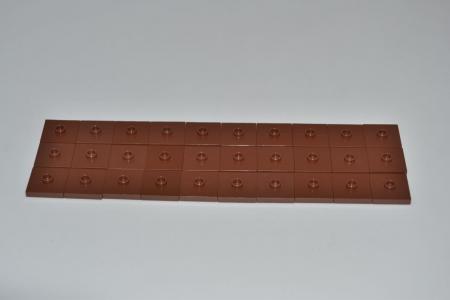 LEGO 30 x Fliese Noppe rotbraun Reddish Brown Plate Modified 2x2 87580