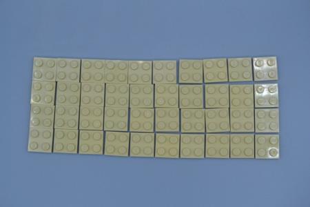 LEGO 40 x Basisplatte Bauplatte Grundplatte beige Tan Basic Plate 3022