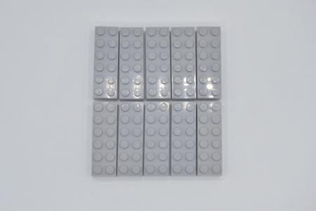 LEGO 10 x Basisstein Stein neuhell grau Light Bluish Gray Brick 2x6 2456