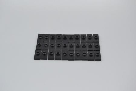 LEGO 30 x Fliesen Noppe schwarz Black Plate Modified 1x2 with 1 Stud 3794a