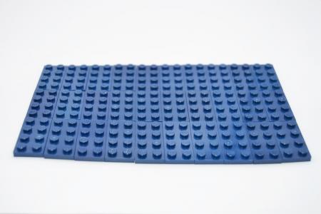 LEGO 30 x Basisplatte dunkel blau Dark Blue Basic Plate 2x4 3020 4667595