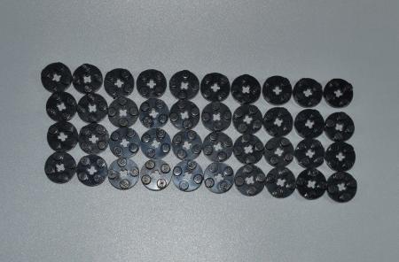 LEGO 40 x Platte 2x2 rund schwarz black circle plate 4032 403226