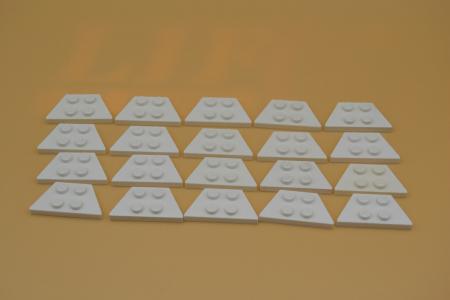 LEGO 20 x FlÃ¼gelplatte schrÃ¤g weiÃŸ White Wedge Plate 2x4 51739