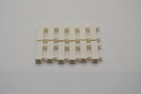 LEGO 12 x TÃ¼rangel Halterung weiÃŸ White Brick Mod. 1x1x3 2 Clips Hollow 60583b