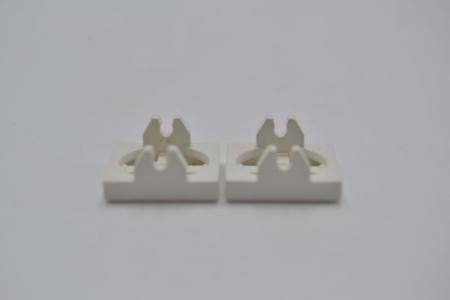 LEGO 2 x Magnethalterung kurz weiÃŸ White Magnet Holder 2x2 Short Arms 2609a