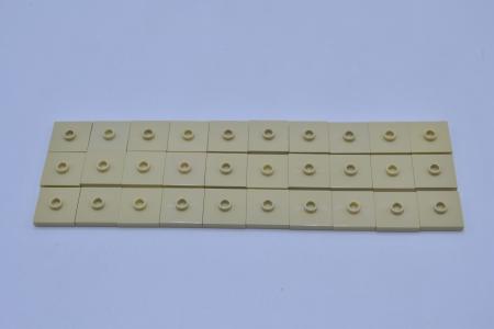 LEGO 30 x Fliese Noppe beige Tan Plate Modified 2x2 with Groove and 1 Stud 87580