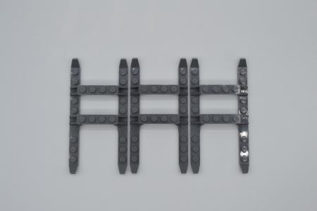 LEGO 3 x Kufe neues dunkelgrau Dark Bluish Gray Helicopter Sled Rails 12x6 30248