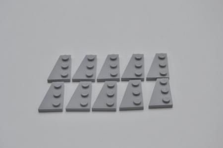 LEGO 10 x FlÃ¼gelplatte links neuhell grau Light Bluish Gray 3x2 Left 43723