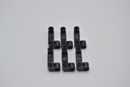 LEGO 6 x Verbinder schwarz Black Technic Pin Connector 2x4 Bent 11455