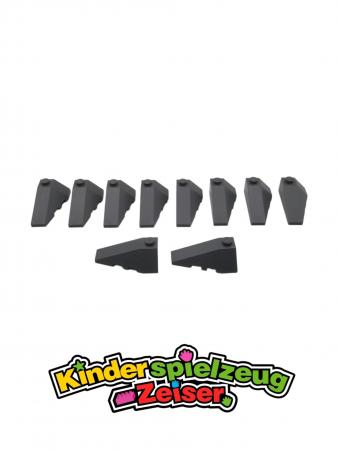 LEGO 10 x Keilstein links neues dunkelgrau Dark Bluish Gray Wedge Left 43710 