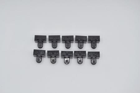 LEGO 10 x Stein 1x2 Scharnier Gelenk 2 Finger schwarz black brick hinge 30014