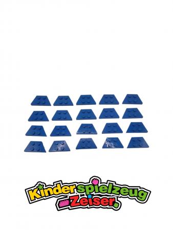 LEGO 20 x FlÃ¼gelplatte schrÃ¤g Trapez blau Blue Wedge Plate 2x4 51739