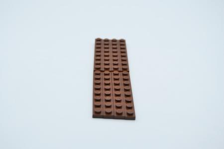 LEGO 8 x Basisplatte Bauplatte Grundplatte alt braun Brown Basic Plate 1x8 3460