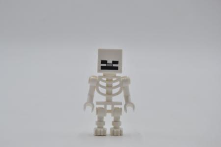 LEGO Figur Minifigur Minifigs Minecraft Skeleton with Cube Skull min011