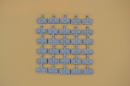 LEGO 30 x Platte Haken neuhell grau Light Bluish Gray Plate Modified 1x2 4623